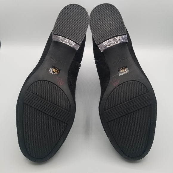 BAR III NWOT Faux Suede Clear Block Heel Side Zip Bootie - Picture 3 of 7